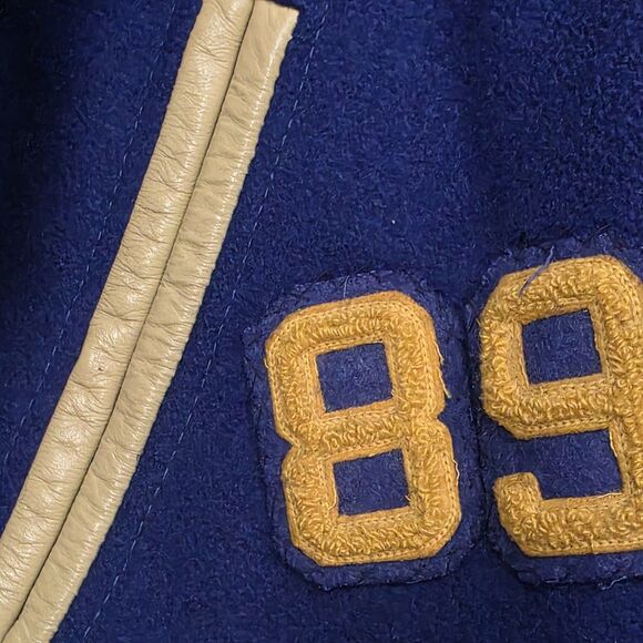 Vintage Kandel Varsity Jacket Size 40 Blue Gold Wool Letterman 70's Retro - Picture 7 of 16